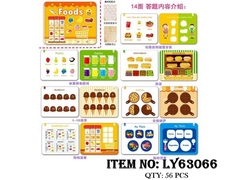 LY63066  HỘP SÁCH GIẤY DÁN HÌNH THỨC ĂN (MIẾNG DÁN STICKER)