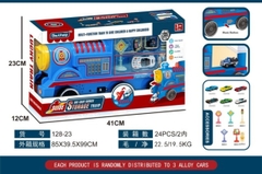 128-23  HỘP XE LỬA TRỚN PIN NÚT CHỞ 6C XE HƠI + BIỂN BÁO