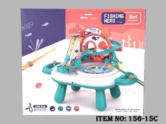 156-15C  HỘP CÂU CÁ NƯỚC + CÁ HEO PIN LEO THANG CÓ SẠC USB