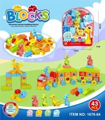 1678-64  TÚI RÁP BALO XE LỬA 43 MIẾNG + 4C KHỦNG LONG