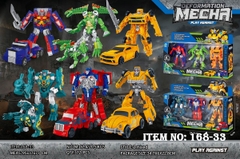 168-33  HỘP RÁP ROBO BIẾN HÌNH XE HƠI, CONTAINER, KHỦNG LONG 3C ĐỦ MẪU