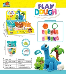 5838-197  HỘP ĐẤT SÉT 9 HŨ TÊ GIÁC + KHUÔN