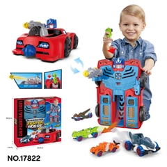 17822  HỘP XE HƠI ROBO BỆ PHÓNG NUỐT XE KHỦNG LONG + BẮN HÍT