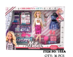 182A  HỘP BABY KHỚP 1C + 2 ÁO + LƯỢC + GIÀY ĐỦ MẪU