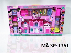 1361  HỘP NỘI THẤT NHÀ HỒNG + BẾP, TỦ, GHẾ, 3 NGƯỜI   L.O.L