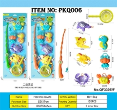 QF339EF  VỈ CÂU CÁ 1 CẦN MÓC + 5C (CUA, ẾCH, CÁ NGỰA, TÔM) + VỢT