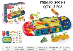 2001-1  HỘP ĐẤT SÉT NẶN 8 HŨ, CẮT TÓC + BĂNG CHUYỀN PHÓNG BẮN