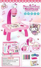 2022-39  HỘP BẢNG XÓA PIN ĐÈN CHIẾU HÌNH MÈO HỒNG + VIẾT MÀU