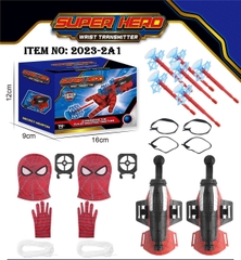 2023-2A1  HỘP BAO TAY SIÊU NHÂN NHỆN BẮN HÍT 2C + MẶT NẠ NHỆN