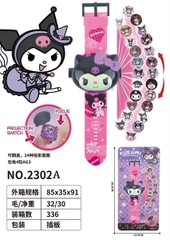 2302A  VỈ ĐỒNG HỒ PIN CHIẾU HÌNH SANRIO NƠ