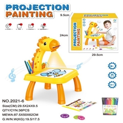 2021-6  HỘP BÀN BẢNG XÓA ĐÈN PIN HƯƠU CHIẾU HÌNH CÓ CHÂN + VIẾT MÀU