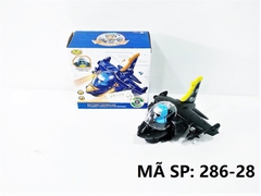 286-28  HỘP MÁY BAY CÁ MẬP PIN ĐÈN   Plane