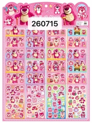 260715F  TÚI 20 MIẾNG DÁN GẤU DÂU ĐỦ MẪU