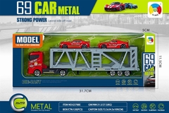 G5788E  HỘP XE MÔ HÌNH SẮT 2 TẦNG CHỞ 2C XE HƠI