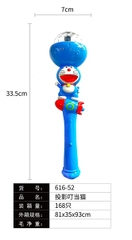 616-52  TÚI CHÂU XOAY PIN DOREMON ĐÈN (CÂY QUAY) OPP