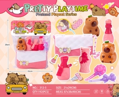 312-5  TÚI TRANG ĐIỂM TÚI XÁCH CAPYBARA, KẸP, NƯỚC HOA