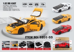 3201-33  HỘP XE HƠI RX7 SẮT MÔ HÌNH PIN NÚT NHẠC ĐÈN, MỞ CỬA, MỞ CỐP