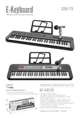 328-73  HỘP ĐÀN PIANO PIN 61 PHÍM + MICRO