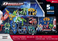 339-55  HỘP RÁP ROBO BIẾN HÌNH KHỦNG LONG 5C