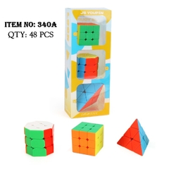 340A  HỘP RUBIC 3C ĐỦ MẪU 3x3x3 (TRỤ, VUÔNG, TAM GIÁC)