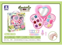 ZR-11N  HỘP PHẤN TRANG ĐIỂM TRÁI TIM 2 TẦNG + SƠN MÓNG + SON