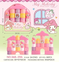 368-59A  TÚI RÁP BALO NHÀ SANRIO 26 MIẾNG