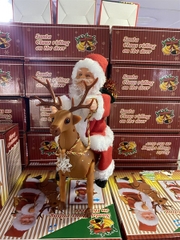 CX-525  HỘP NOEL PIN CƯỠI TUẦN LỘC + ĐEO GIỎ QUÀ  (CX-1211)