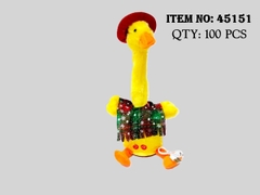 45151  TÚI VỊT NHỒI BÔNG PIN NHẠI TIẾNG NÓN, ÁO + SẠC USB (OPP)