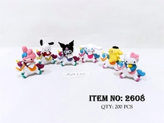 2608  TÚI MÔ HÌNH NHÂN VẬT SANRIO CƯỠI NGỰA 6C