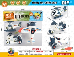 5515-D10B  TÚI XE CẢNH SÁT 3C ĐỦ MẪU (MOTO, MÁY BAY, TRỰC THĂNG) + ỐC VÍT (PVC)