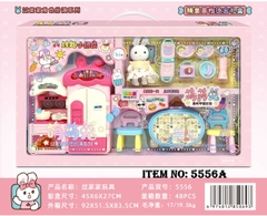 5556A  HỘP NỘI THẤT NHÀ, LÒ NƯỚNG, TỦ LẠNH, BÀN, GHẾ + 1C THỎ