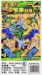 562C-006X2  VỈ XE CÔNG TRÌNH TRỚN LÍNH 12C ĐỦ MẪU (MÁY BAY, MOTO, XE TĂNG)