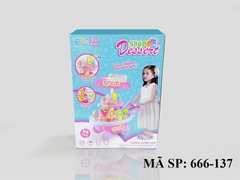 666-137  HỘP BẾP XE ĐẨY KEM + KẸO PIN 66 MIẾNG