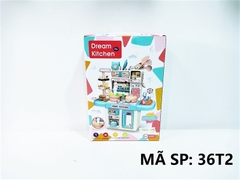 36T2  HỘP KỆ BẾP PIN ĐÈN TỦ LẠNH, LÒ NƯỚNG, BỒN RỬA RAU (HỒNG)  32PCS Dream Kitchen   36T-1, 36T-2, 36T-5, 36T-6