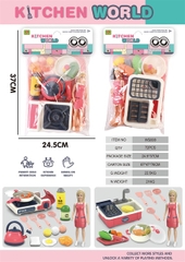 WS008  TÚI BẾP BỒN RỬA CHÉN, 1C NỒI, GIÁ, RAU CỦ DÍNH + 1C BABY (PVC) (2 MẪU)  WS005 - WS009