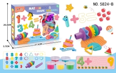 5824-B  HỘP ĐẤT SÉT CÁT NẶN SỐ HỌC, HÌNH HỌC