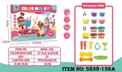 5838-136A  HỘP ĐẤT SÉT NẶN LÀM KEM + KHUÔN