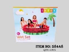 58448  HỘP PHAO HỒ BƠI INTEX DƯA HẤU TRÒN 1.68m x 38cm | 66