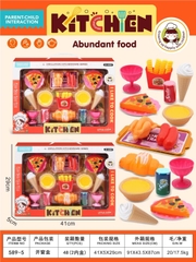 589-5  HỘP BẾP THỨC ĂN NHANH, KHOAI TÂY CHIÊN, GÀ, XÚC XÍCH, KEM, BÁNH TART TRỨNG