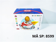 8599  HỘP TÀU VŨ TRỤ PIN NHẠC ĐÈN CÓ NGƯỜI   Sky Astronaut