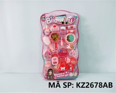 KZ2678AB  VỈ TRANG ĐIỂM MÁY SẤY, TÚI XÁCH, GƯƠNG, KÉO, CÀI, KẸP TÓC, PHẤN  Beautiful