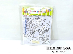 SSA  BỊCH 12 TÚI TRANH TÔ MÀU + CỌ (22x31)