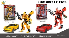 611-14AB  HỘP RÁP ROBO BIẾN HÌNH XE HƠI ĐỦ MẪU