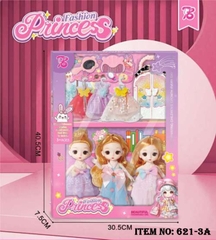 621-3A  HỘP BABY 3C KHỚP, MẮT THỦY TINH + 4 ÁO