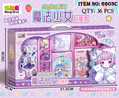 6603C  HỘP XÂU CHUỖI, TRANH TÔ MÀU KHÔ, DÁN STICKER