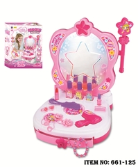 661-125  HỘP BÀN TRANG ĐIỂM PIN GƯƠNG, SƠN MÓNG TAY, MÁY SẤY