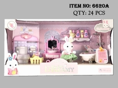 6620A  HỘP NỘI THẤT NHÀ, BỒN CẦU, BỒN TẮM, BỒN RỬA MẶT + 1C THỎ