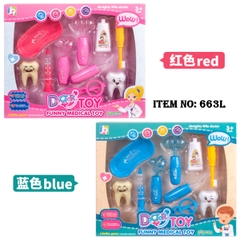 663L  HỘP BÁC SĨ KHÁM RĂNG, BÀN CHẢI, RĂNG, KIM TIÊM