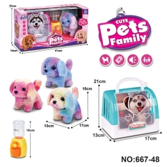 667-48  HỘP LỒNG THÚ CHÓ PIN + BÌNH LỌC NƯỚC