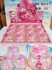 8015-3  HỘP 12 HŨ SLIME HOA ANH ĐÀO